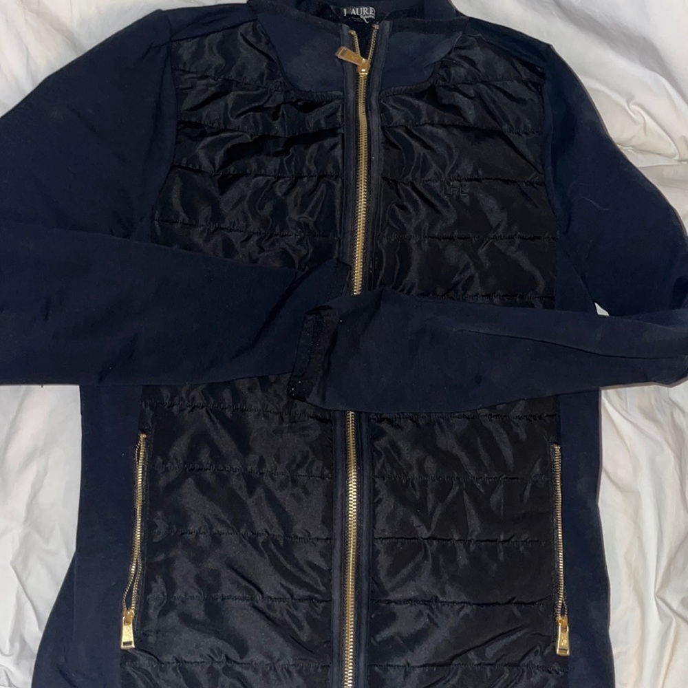 COPY - Lauren Ralph Lauren Womens Hybrid Zip Up Knit Quilted Jacket Navy Size M